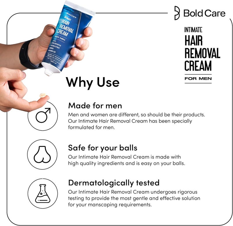 Bold Care Intimate Hair Removal Cream for Men - Image 4